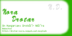 nora drotar business card